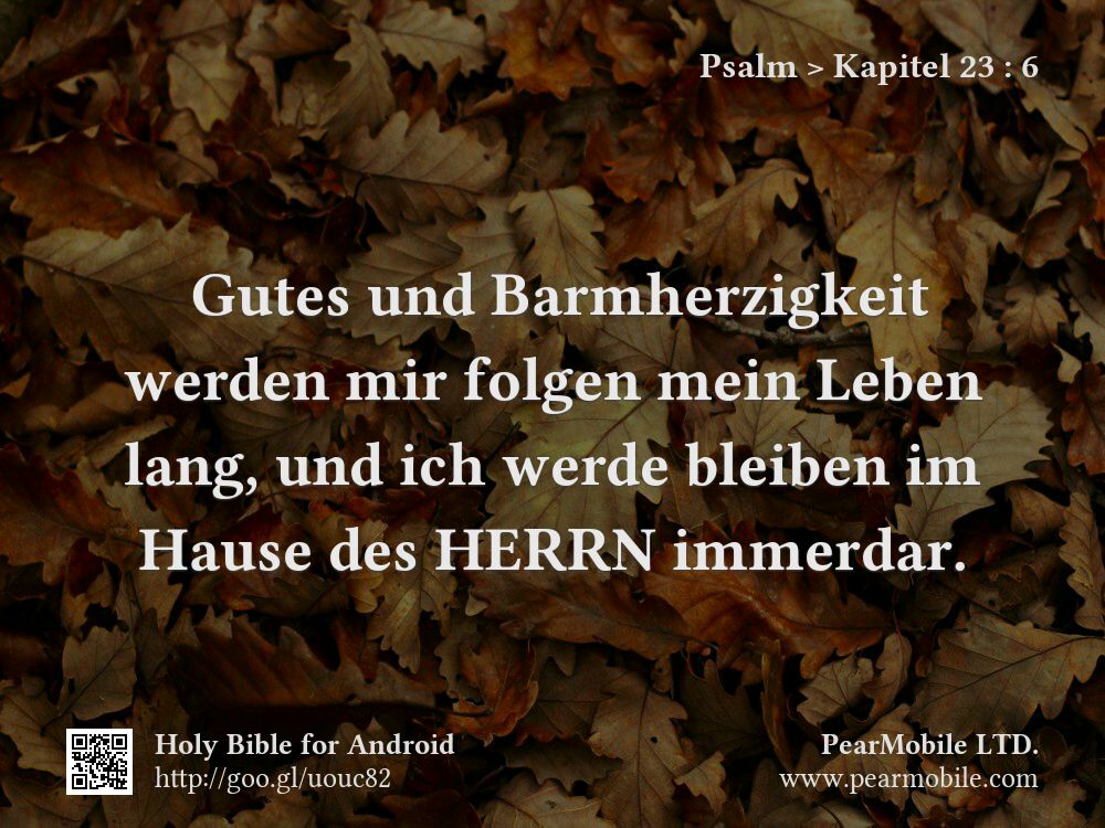 Psalm, Kapitel 23:6